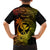 Hawaii Family Matching Puletasi Dress and Hawaiian Shirt Hammerhead Shark Tattoo Mix Polynesian Plumeria Reggae Version - Wonder Print Shop