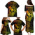 Hawaii Family Matching Puletasi Dress and Hawaiian Shirt Hammerhead Shark Tattoo Mix Polynesian Plumeria Reggae Version - Wonder Print Shop