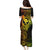 Hawaii Family Matching Puletasi Dress and Hawaiian Shirt Hammerhead Shark Tattoo Mix Polynesian Plumeria Reggae Version - Wonder Print Shop
