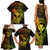 Hawaii Family Matching Tank Maxi Dress and Hawaiian Shirt Hammerhead Shark Tattoo Mix Polynesian Plumeria Reggae Version - Wonder Print Shop