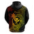 Hawaii Hoodie Hammerhead Shark Tattoo Mix Polynesian Plumeria Reggae Version - Wonder Print Shop