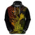 Hawaii Hoodie Hammerhead Shark Tattoo Mix Polynesian Plumeria Reggae Version - Wonder Print Shop