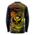 Hawaii Long Sleeve Shirt Hammerhead Shark Tattoo Mix Polynesian Plumeria Reggae Version - Wonder Print Shop