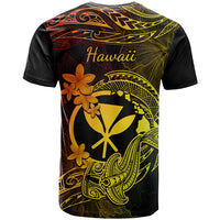 Hawaii T Shirt Hammerhead Shark Tattoo Mix Polynesian Plumeria Reggae Version - Wonder Print Shop