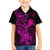 Hawaii Kid Hawaiian Shirt Hammerhead Shark Tattoo Mix Polynesian Plumeria Pink Version - Wonder Print Shop