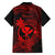 Hawaii Kid Hawaiian Shirt Hammerhead Shark Tattoo Mix Polynesian Plumeria Red Version - Wonder Print Shop