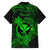 Hawaii Kid Hawaiian Shirt Hammerhead Shark Tattoo Mix Polynesian Plumeria Green Version - Wonder Print Shop