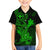 Hawaii Kid Hawaiian Shirt Hammerhead Shark Tattoo Mix Polynesian Plumeria Green Version - Wonder Print Shop