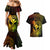 Hawaii Couples Matching Mermaid Dress and Hawaiian Shirt Turtle Mix Polynesian Plumeria Reggae Version - Wonder Print Shop