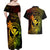 Hawaii Couples Matching Off Shoulder Maxi Dress and Hawaiian Shirt Turtle Mix Polynesian Plumeria Reggae Version - Wonder Print Shop