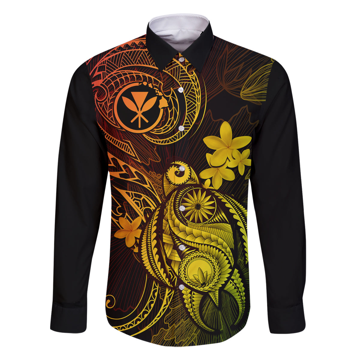 Hawaii Family Matching Off Shoulder Long Sleeve Dress and Hawaiian Shirt Turtle Mix Polynesian Plumeria Reggae Version - Wonder Print Shop