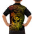 Hawaii Family Matching Short Sleeve Bodycon Dress and Hawaiian Shirt Turtle Mix Polynesian Plumeria Reggae Version - Wonder Print Shop