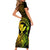 Hawaii Family Matching Short Sleeve Bodycon Dress and Hawaiian Shirt Turtle Mix Polynesian Plumeria Reggae Version - Wonder Print Shop