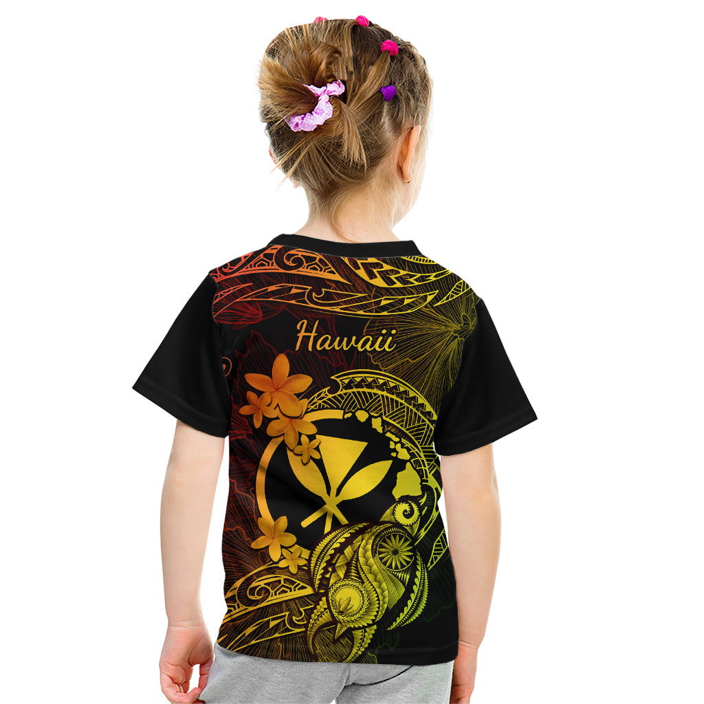Hawaii Kid T Shirt Turtle Mix Polynesian Plumeria Reggae Version - Wonder Print Shop