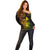 Hawaii Off Shoulder Sweater Turtle Mix Polynesian Plumeria Reggae Version - Wonder Print Shop