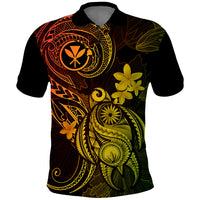 Hawaii Polo Shirt Turtle Mix Polynesian Plumeria Reggae Version - Wonder Print Shop