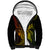 Hawaii Sherpa Hoodie Turtle Mix Polynesian Plumeria Reggae Version - Wonder Print Shop