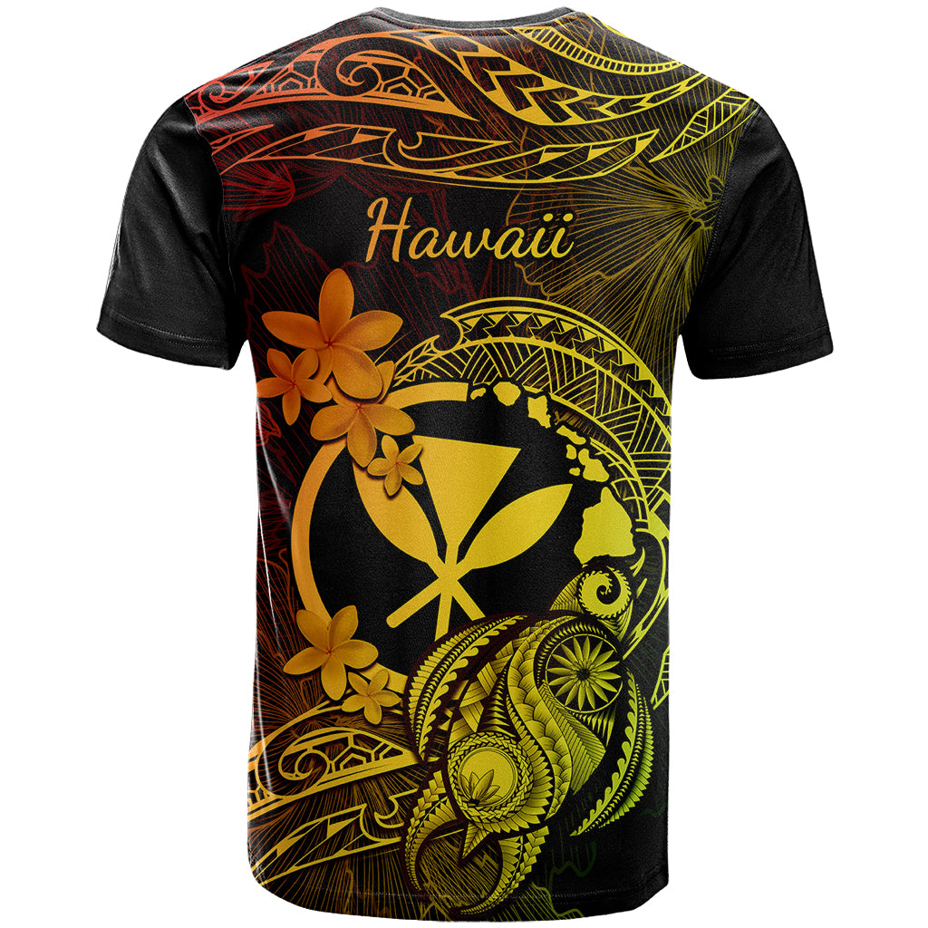 Hawaii T Shirt Turtle Mix Polynesian Plumeria Reggae Version - Wonder Print Shop