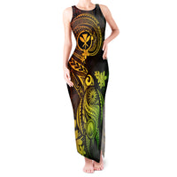 Hawaii Tank Maxi Dress Turtle Mix Polynesian Plumeria Reggae Version - Wonder Print Shop