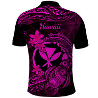 Hawaii Polo Shirt Turtle Mix Polynesian Plumeria Pink Version - Wonder Print Shop