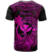 Hawaii T Shirt Turtle Mix Polynesian Plumeria Pink Version - Wonder Print Shop