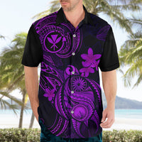 Hawaii Hawaiian Shirt Turtle Mix Polynesian Plumeria Purple Version - Wonder Print Shop