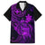 Hawaii Kid Hawaiian Shirt Turtle Mix Polynesian Plumeria Purple Version - Wonder Print Shop