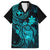 Hawaii Kid Hawaiian Shirt Turtle Mix Polynesian Plumeria Turquoise Version - Wonder Print Shop