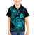 Hawaii Kid Hawaiian Shirt Turtle Mix Polynesian Plumeria Turquoise Version - Wonder Print Shop