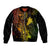 Hawaii Bomber Jacket Ukulele Mix Polynesian Plumeria Reggae Version - Wonder Print Shop