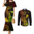 hawaii-couples-matching-mermaid-dress-and-long-sleeve-button-shirts-ukulele-mix-polynesian-plumeria-reggae-version