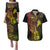 Hawaii Couples Matching Puletasi Dress and Hawaiian Shirt Ukulele Mix Polynesian Plumeria Reggae Version - Wonder Print Shop
