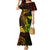 Hawaii Family Matching Mermaid Dress and Hawaiian Shirt Ukulele Mix Polynesian Plumeria Reggae Version - Wonder Print Shop