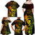 Hawaii Family Matching Off Shoulder Maxi Dress and Hawaiian Shirt Ukulele Mix Polynesian Plumeria Reggae Version - Wonder Print Shop