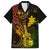 Hawaii Family Matching Off Shoulder Short Dress and Hawaiian Shirt Ukulele Mix Polynesian Plumeria Reggae Version - Wonder Print Shop