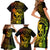 Hawaii Family Matching Short Sleeve Bodycon Dress and Hawaiian Shirt Ukulele Mix Polynesian Plumeria Reggae Version - Wonder Print Shop