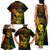 Hawaii Family Matching Tank Maxi Dress and Hawaiian Shirt Ukulele Mix Polynesian Plumeria Reggae Version - Wonder Print Shop
