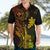 Hawaii Hawaiian Shirt Ukulele Mix Polynesian Plumeria Reggae Version - Wonder Print Shop