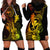Hawaii Hoodie Dress Ukulele Mix Polynesian Plumeria Reggae Version - Wonder Print Shop