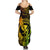 Hawaii Summer Maxi Dress Ukulele Mix Polynesian Plumeria Reggae Version - Wonder Print Shop