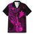 Hawaii Kid Hawaiian Shirt Ukulele Mix Polynesian Plumeria Pink Version - Wonder Print Shop