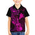 Hawaii Kid Hawaiian Shirt Ukulele Mix Polynesian Plumeria Pink Version - Wonder Print Shop