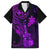 Hawaii Kid Hawaiian Shirt Ukulele Mix Polynesian Plumeria Purple Version - Wonder Print Shop