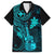 Hawaii Kid Hawaiian Shirt Ukulele Mix Polynesian Plumeria Turquoise Version - Wonder Print Shop