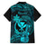 Hawaii Kid Hawaiian Shirt Ukulele Mix Polynesian Plumeria Turquoise Version - Wonder Print Shop