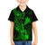 Hawaii Kid Hawaiian Shirt Ukulele Mix Polynesian Plumeria Green Version - Wonder Print Shop