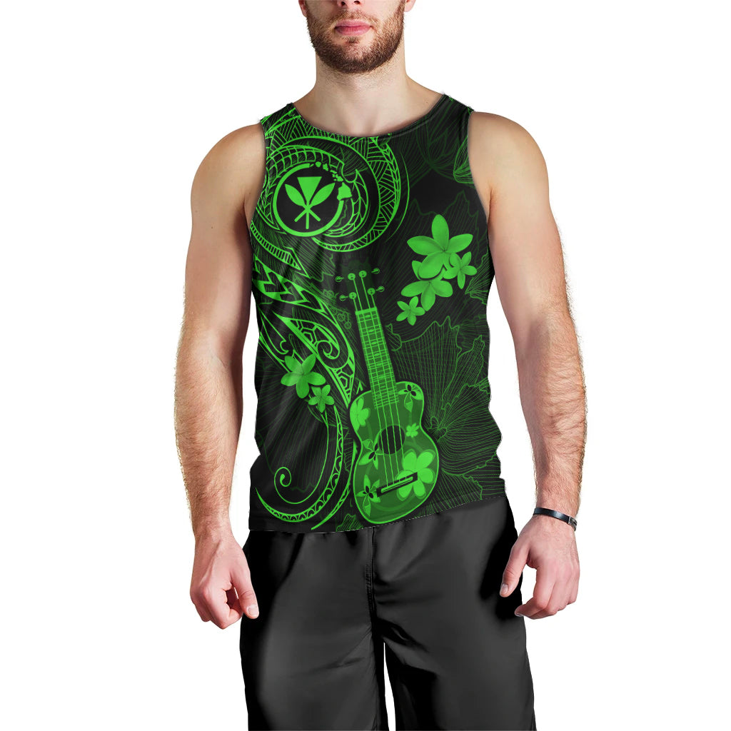 hawaii-men-tank-top-ukulele-mix-polynesian-plumeria-green-version