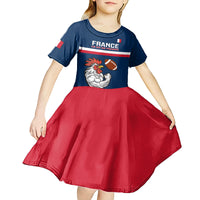 France Rugby Kid Short Sleeve Dress World Cup Allez Les Bleus 2023 Mascot - Wonder Print Shop