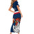 France Rugby Short Sleeve Bodycon Dress World Cup Allez Les Bleus 2023 Mascot - Wonder Print Shop