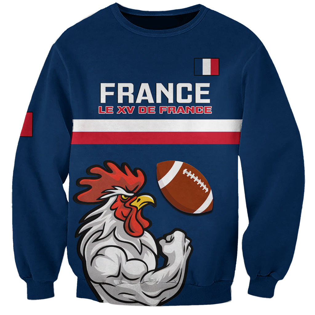 France Rugby Sweatshirt World Cup Allez Les Bleus 2023 Mascot - Wonder Print Shop